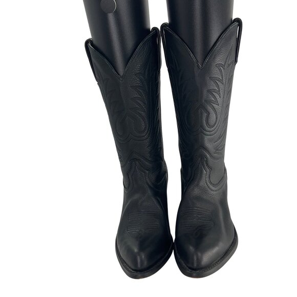 Durango Womens Black Leather Cowboy cowgirl Western Boots Size 8W 8 embroidered - Picture 2 of 15